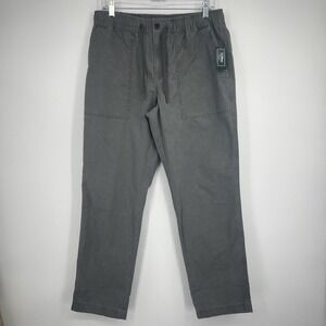 NWT LL Bean Men's Standard Fit Elastic Waist Drawstring Shale Gray Pants Size 30